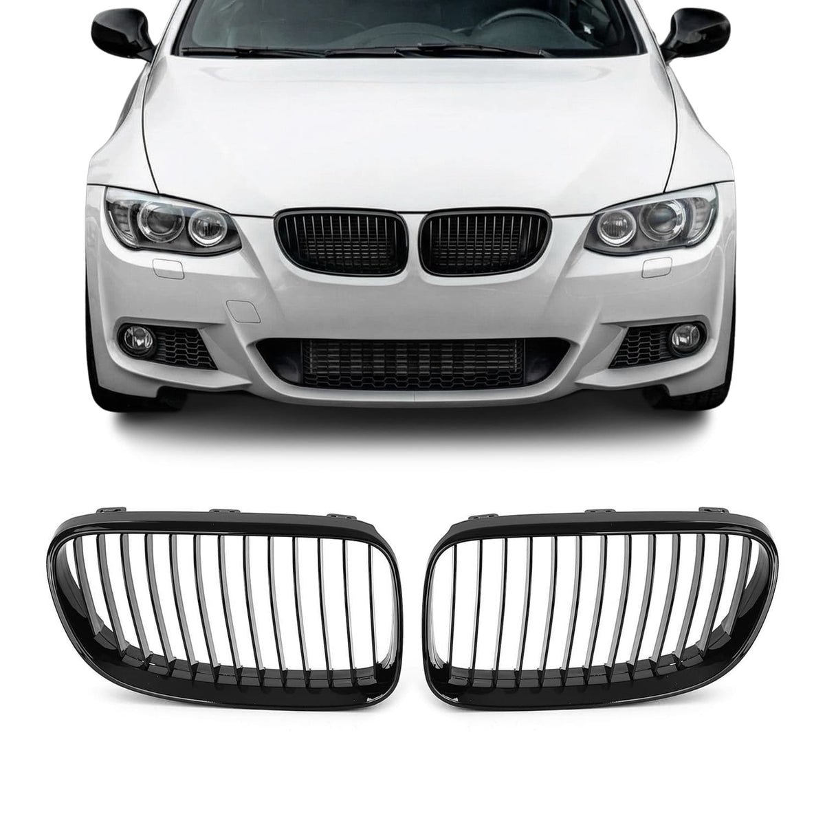 BMW E92 E93 LCI Kiiltävän mustat single munuaiset