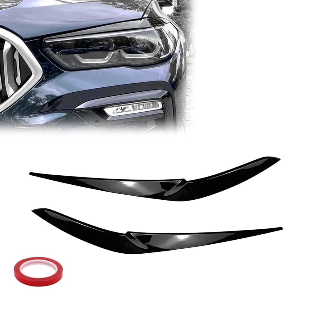 BMW G05 X5 / G06 X6 PRE Gloss Black Headlight Eyebrows