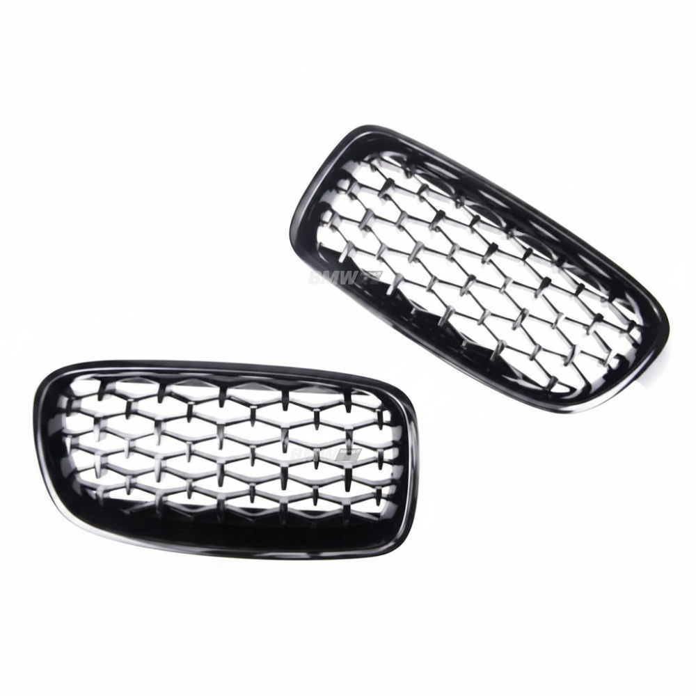 BMW F30 F31 Diamond Grilles Gloss Black