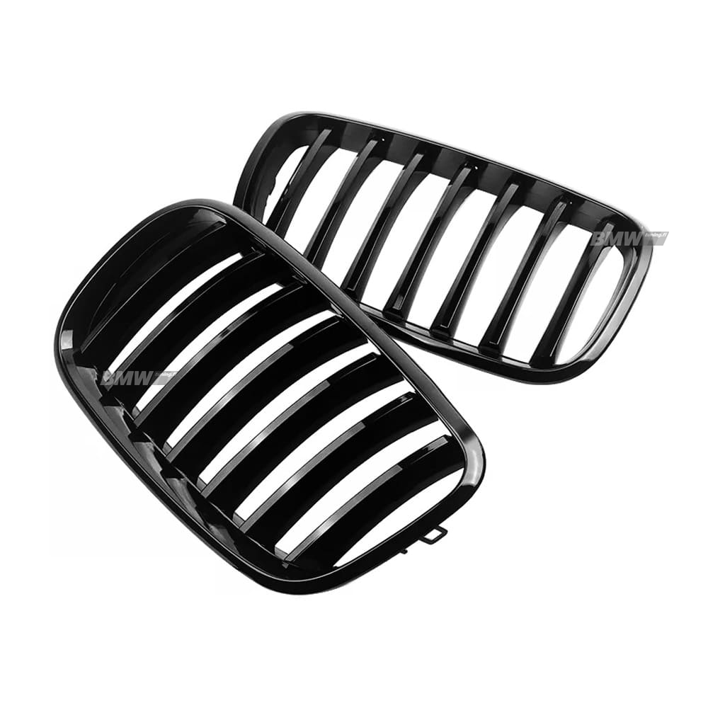 BMW F01 F02 Single Grilles, Gloss Black