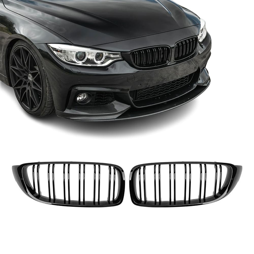 BMW F32 F33 F36 F82 F83, M4 Look , kiiltävän mustat munuaiset