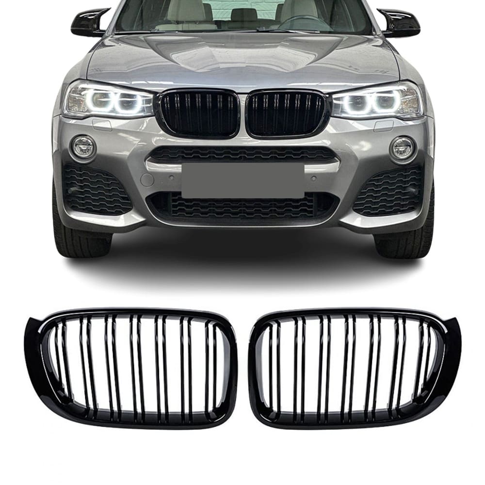 BMW X4 F26 / X3 F25 LCI, M-look kiiltävän mustat munuaiset