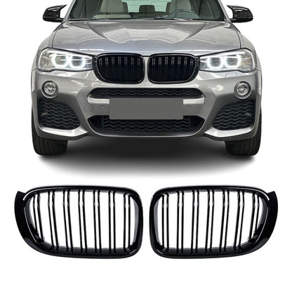 BMW X4 F26 / X3 F25 LCI, M-look kiiltävän mustat munuaiset