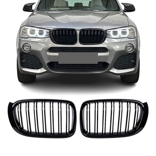 BMW X4 F26 / X3 F25 LCI, M-look kiiltävän mustat munuaiset