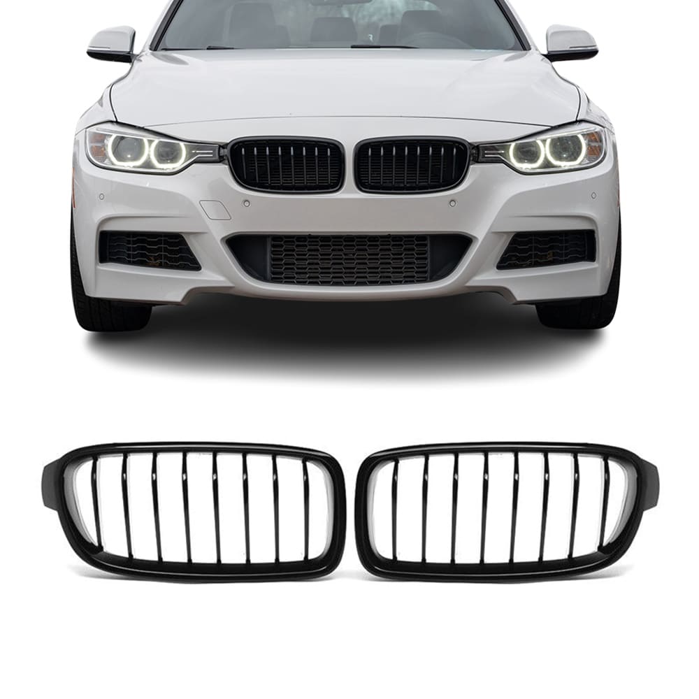 BMW F30 F31, single glossy black kidneys
