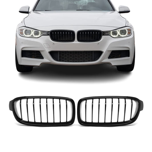 BMW F30 F31, single glossy black kidneys