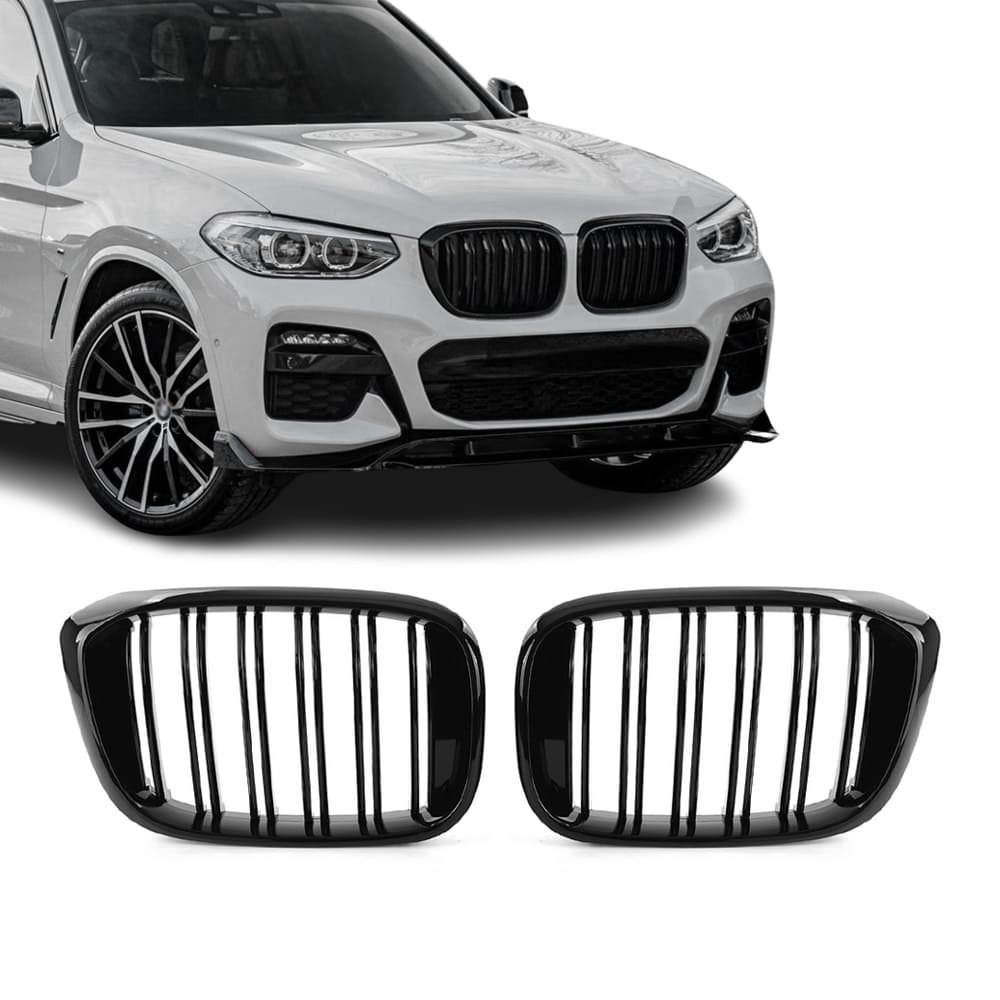 BMW G01 X3 , G02 X4, M-look glossy black kidneys