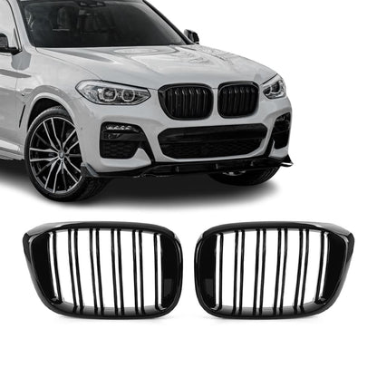 BMW G01 X3 , G02 X4, M-look glossy black kidneys