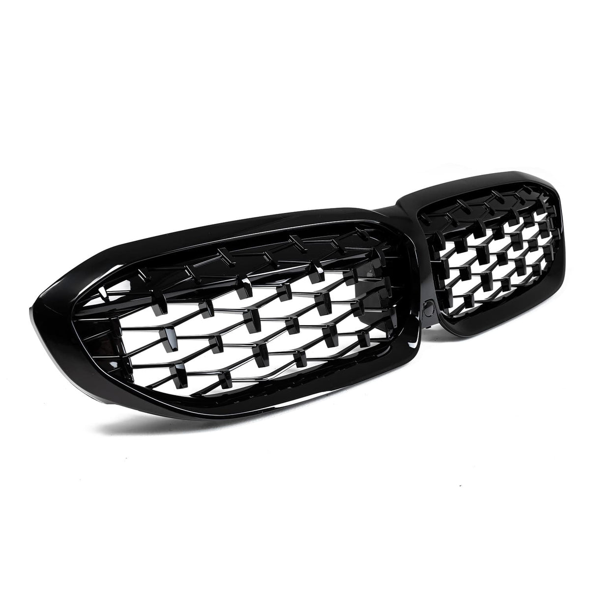 BMW G20 G21 Gloss Black Diamond Kidneys, Black Details