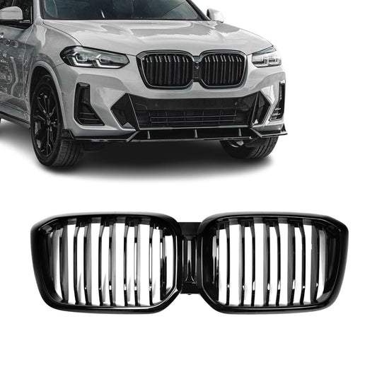 BMW G01 X3 LCI, G02 X4 LCI, M-look kiltävän mustat munuaiset