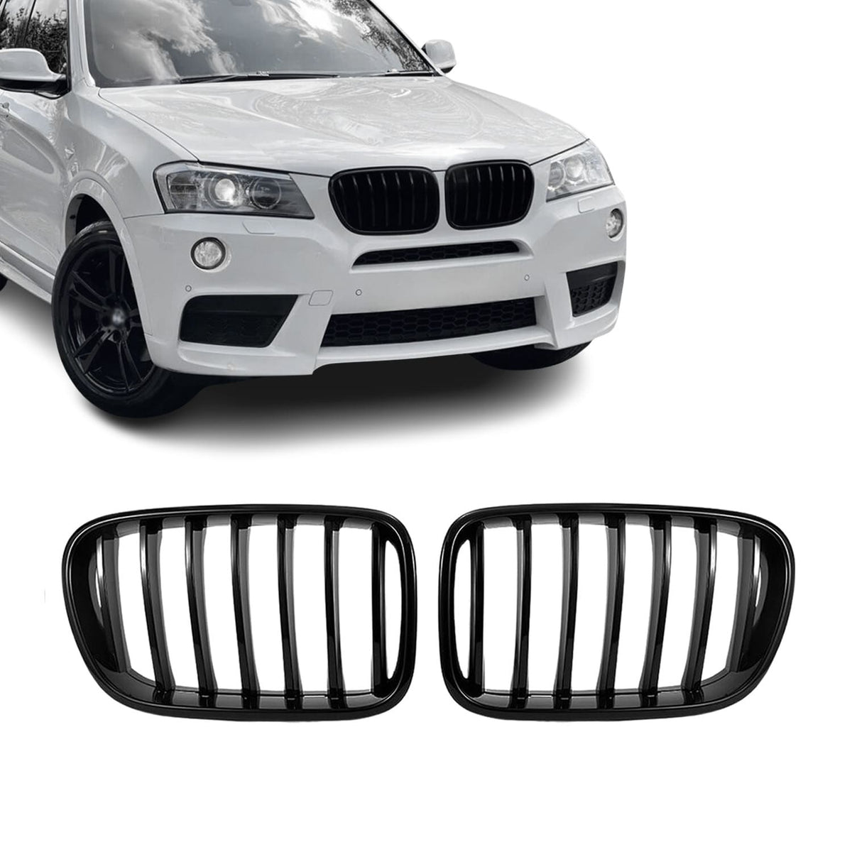 Bmw X3 F25 (2010-2014) Kiiltävän mustat Single munuaiset