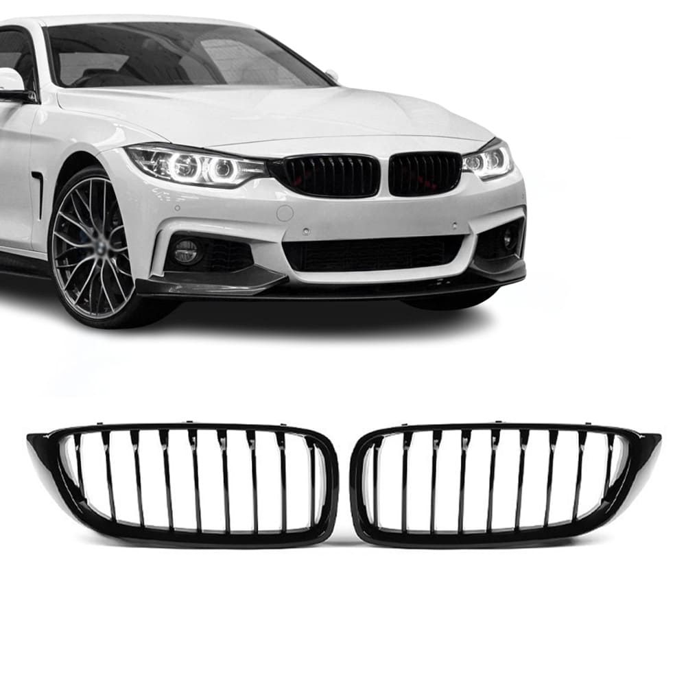 BMW F32 F33 F36 F82 F83, SIngle Look , kiiltävän mustat munuaiset