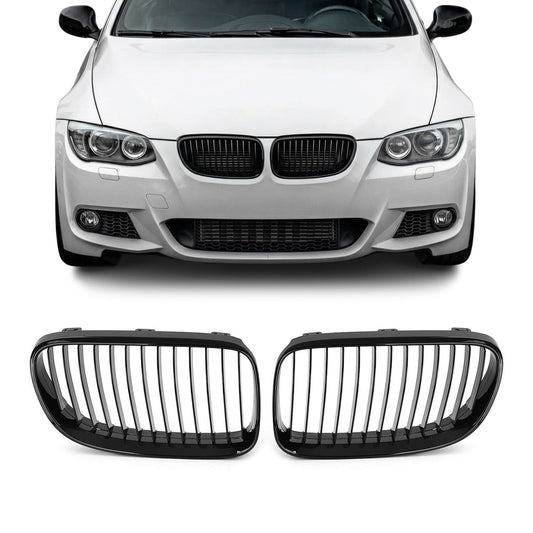 BMW E92 E93 LCI Gloss Black Single Slats Kidney Grilles