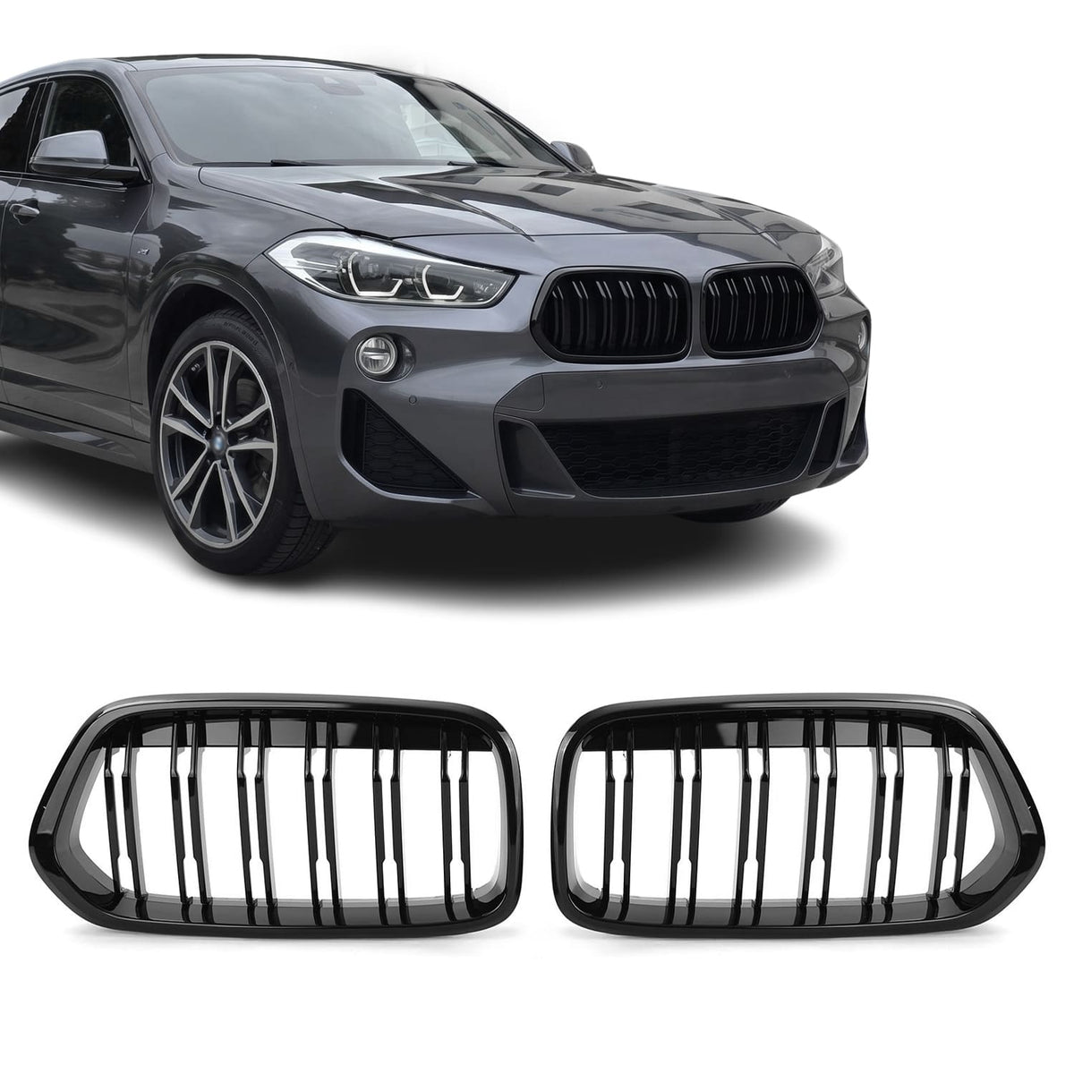 BMW X2 F39 M-look Grilles Gloss Black