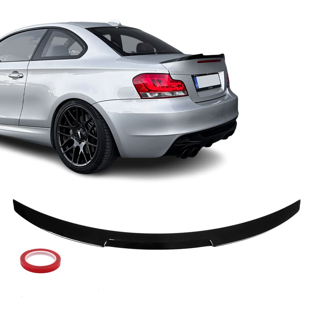 BMW E82, M4-Look takaspoileri kiiltävän musta