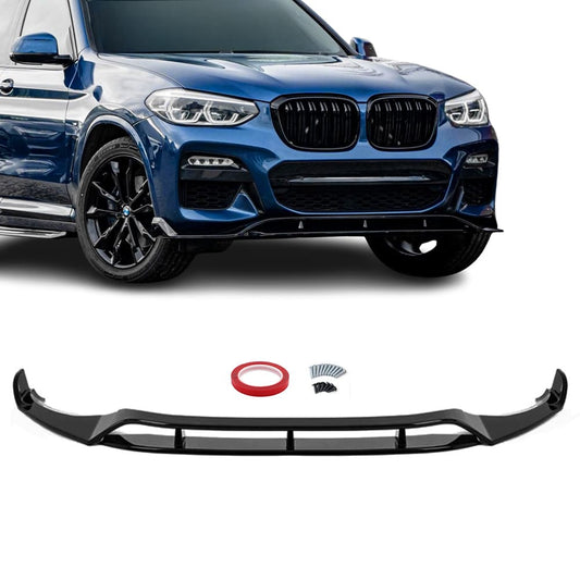 Bmw X3 GO1 X4 G02 PRE kiiltävän musta etuspoileri