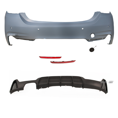 BMW F32 F33 F36 Sedan, M-sport look rear bumper, PDC