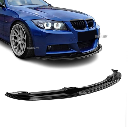 BMW E90 E91 05-08 M-Sport etupuskurin hockhenheim kiiltävän musta splitteri etulippa
