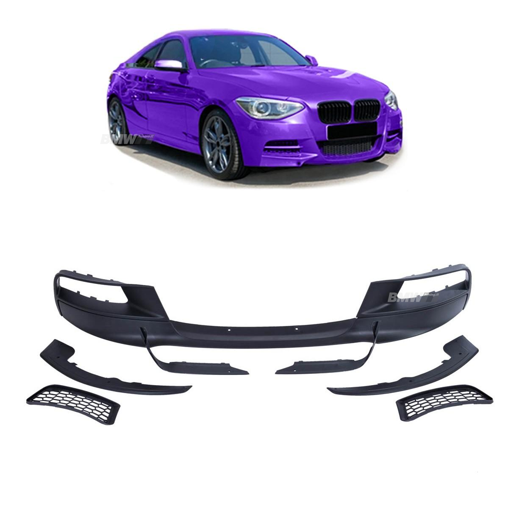 BMW F20 F21 M-Sport Look Front Bumper Lip Matte Black