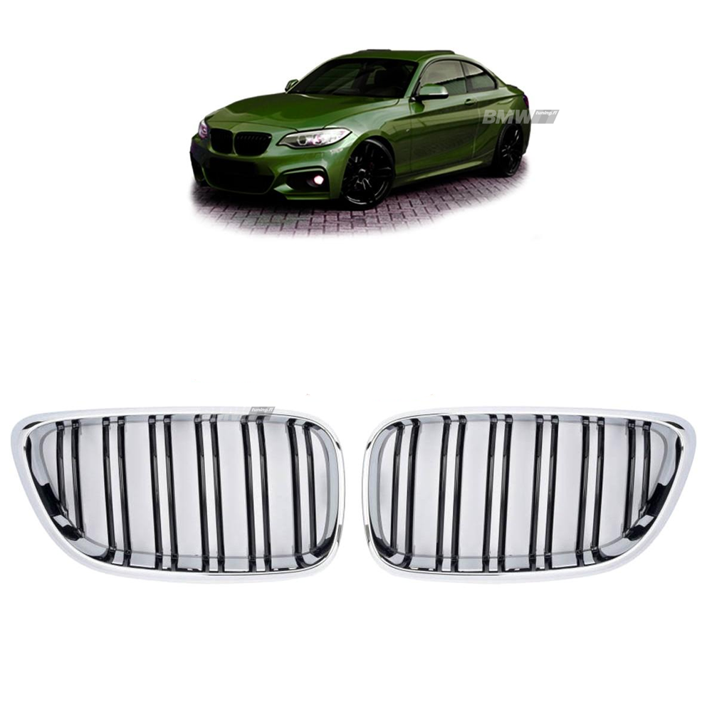 BMW F22 F23 M-look Grilles Chrome / Black