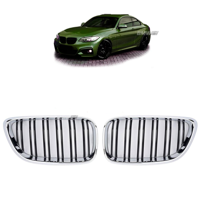 BMW F22 F23 M-look Grilles Chrome / Black