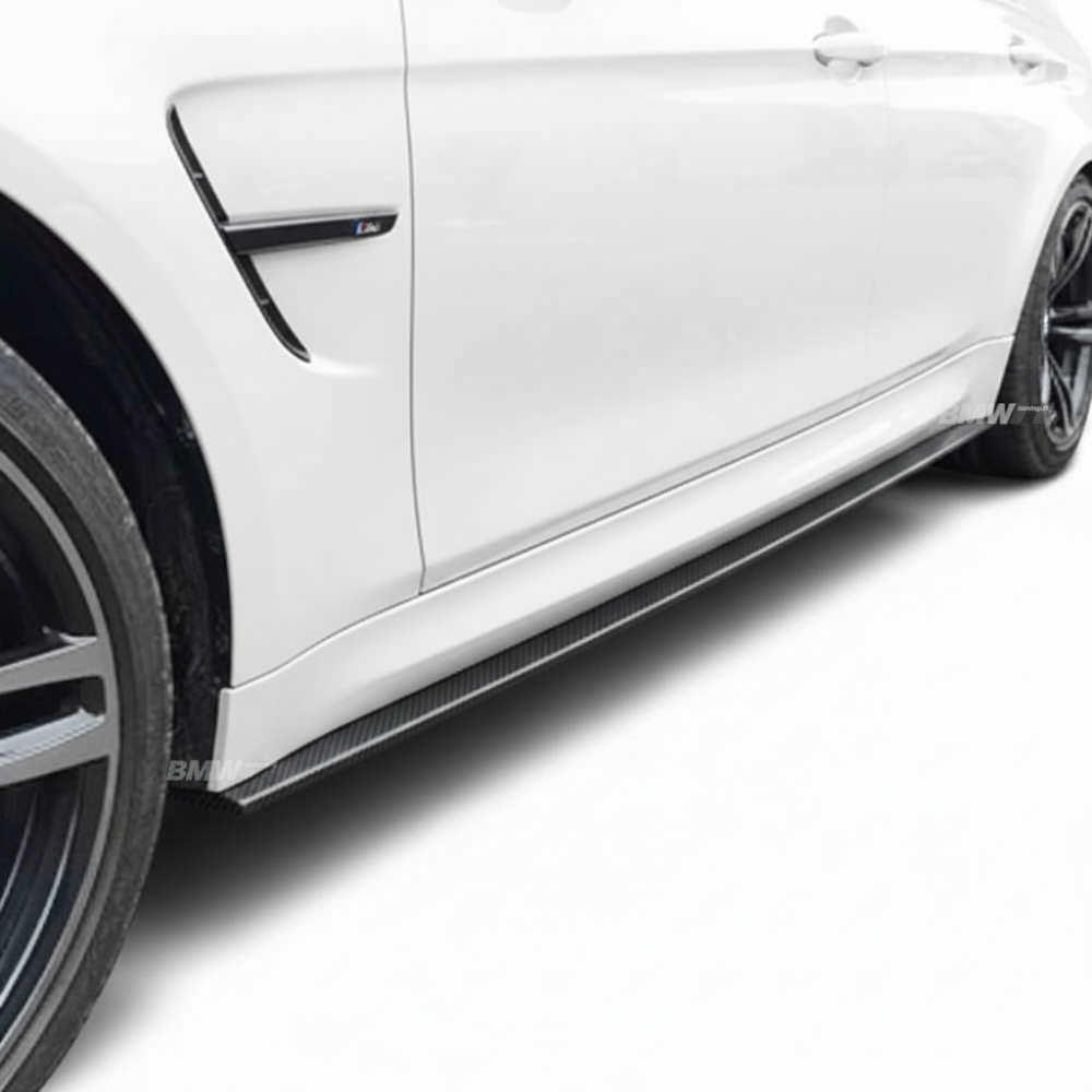 BMW F80 M3 F82 M4 M-Performance Carbon Fiber Side Skirt Extensions