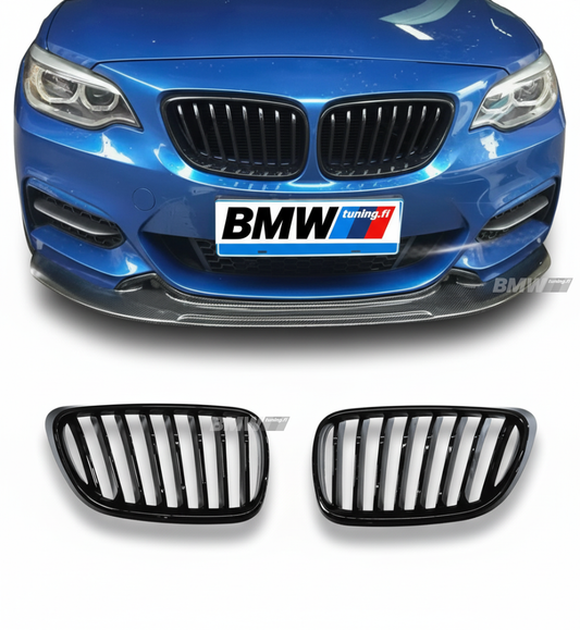 BMW F22 F23, Single grill kiiltävän mustat munuaiset