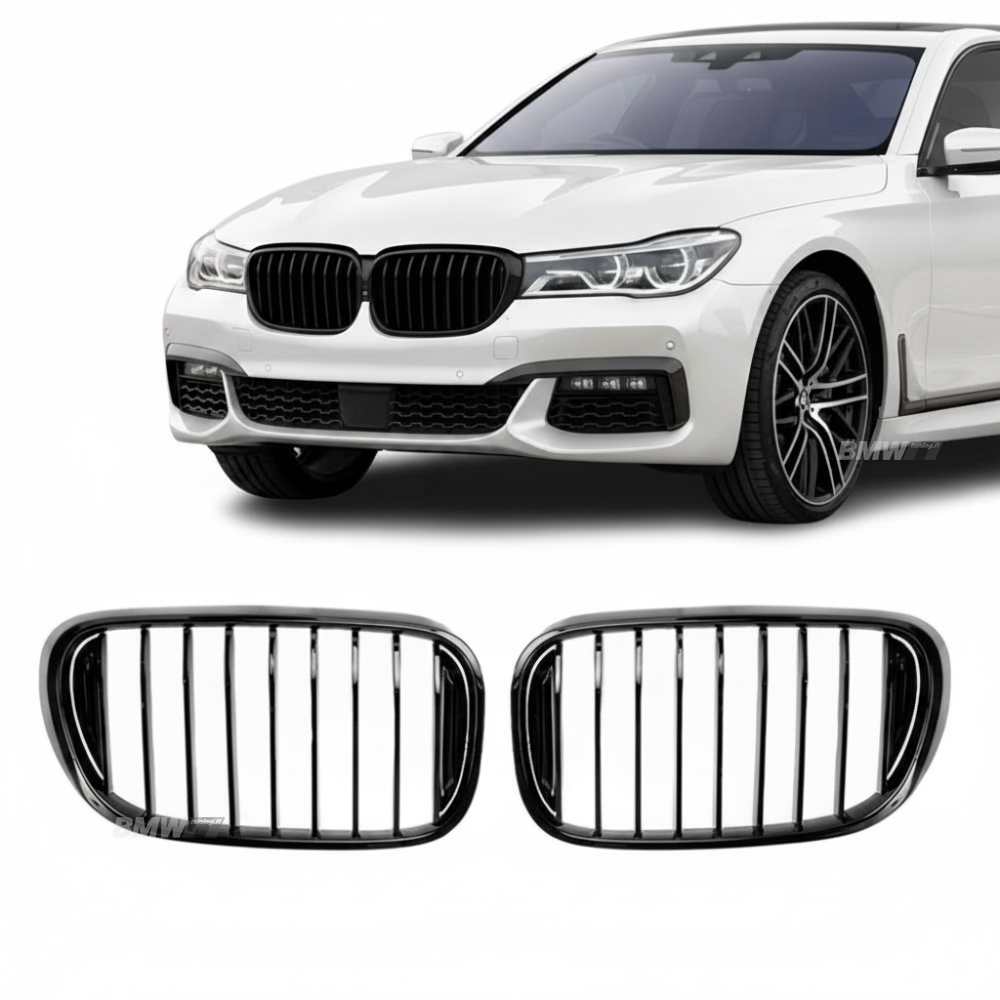 BMW G11 G12, Single glossy black kidneys