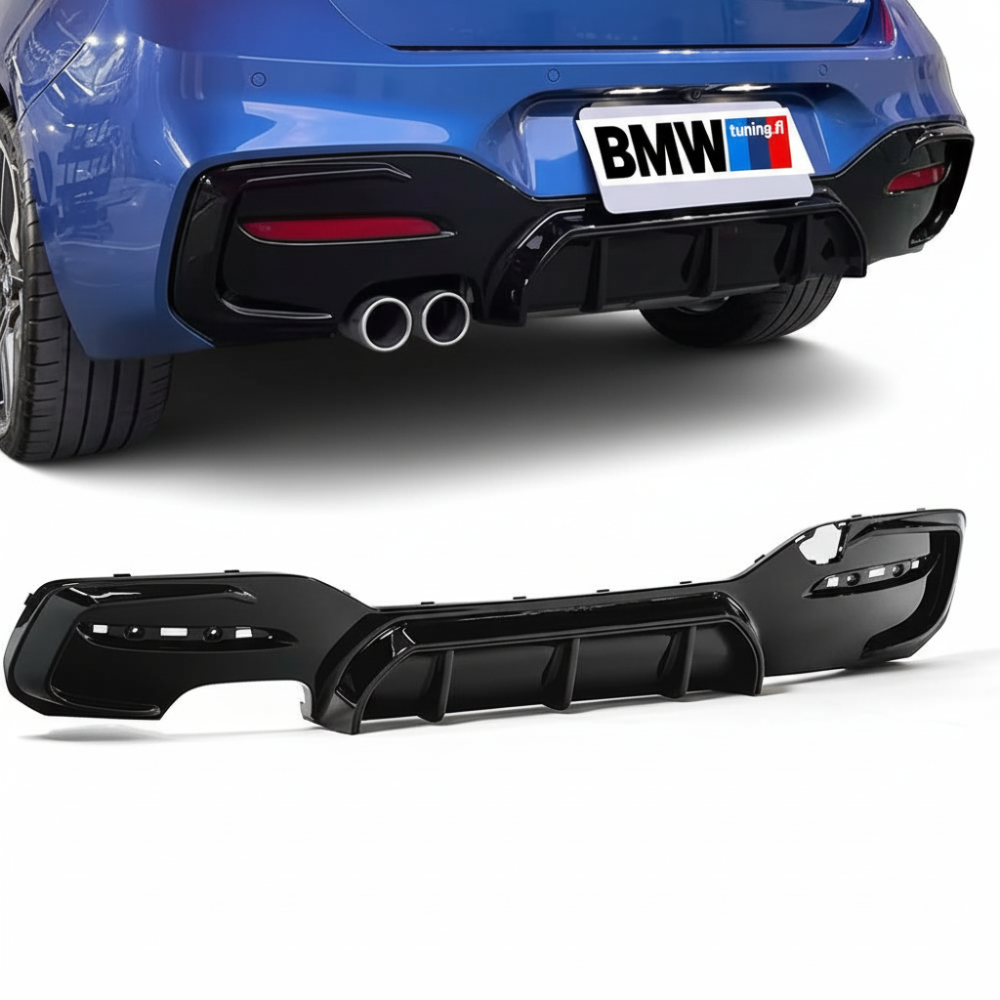 F20 F21 LCI M-performance rear bumper diffuser glossy black