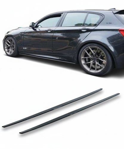 BMW F20, M-Performance skirt inserts glossy black