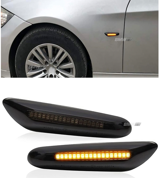 BMW E60/E61, E81/E82, E87/E88, E90/E91, E92/E93, Tummat LED sivuvilkut