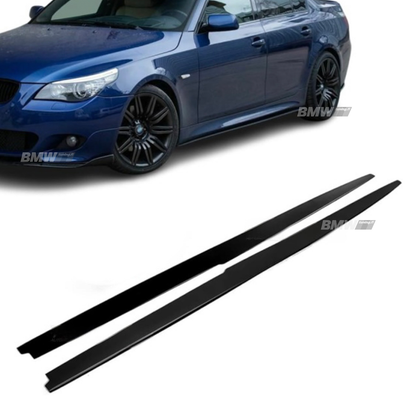 BMW E60/E61, skirt inserts glossy black