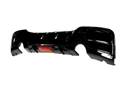 BMW F20 F21 M-performance rear bumper diffuser with brake light glossy black