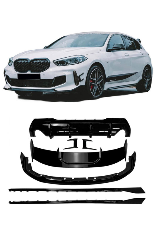 Bmw F40 1-series, 2018-2024 Aero kit Body kit glossy black