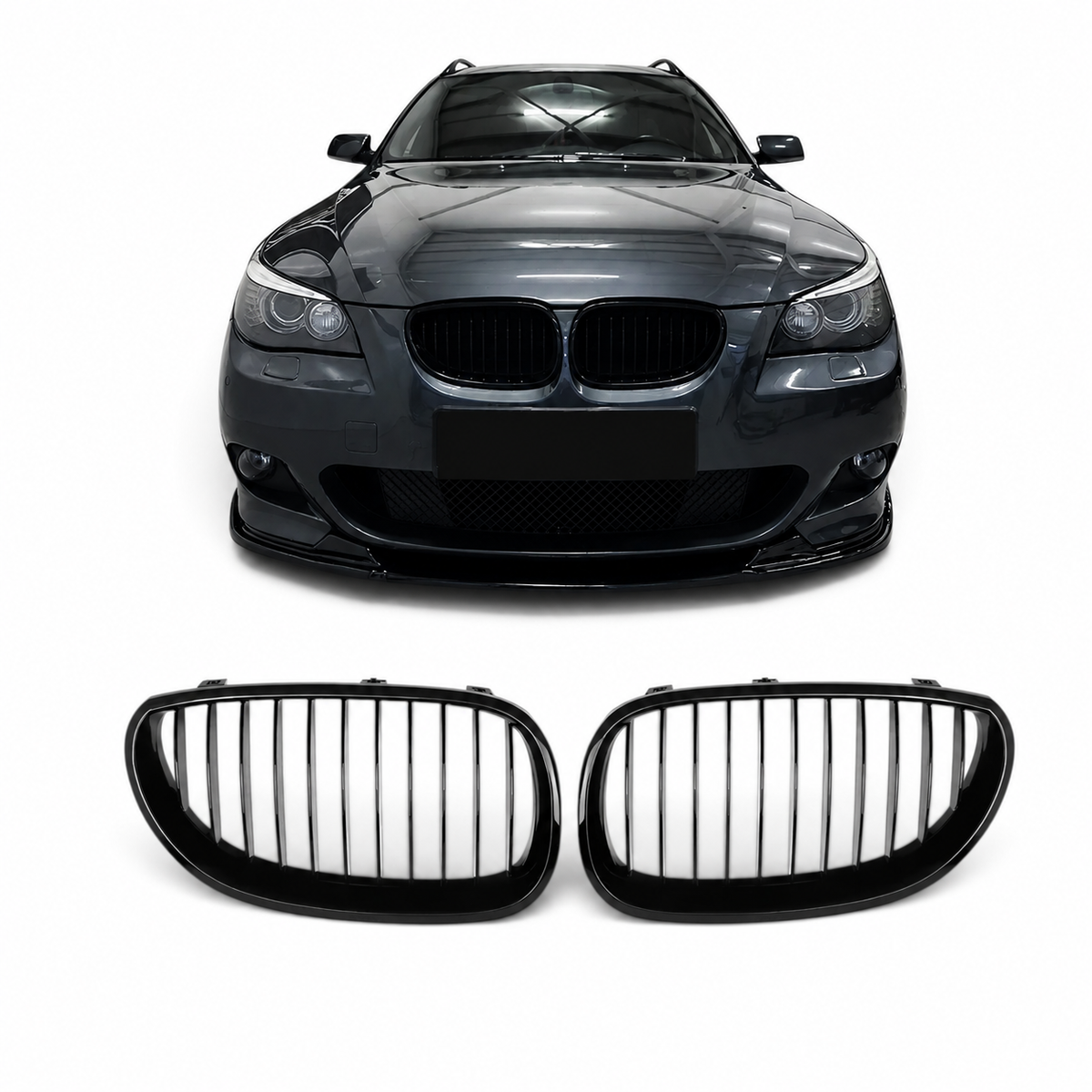BMW E60 E61 kiiltävän mustat Single-
look munuaiset