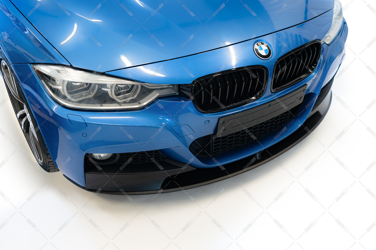 BMW F30 F31 M-performance front bumper lip matt black 