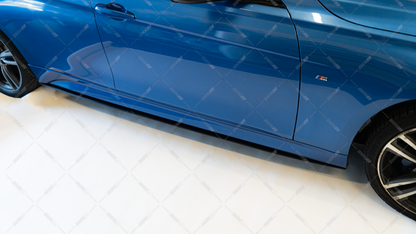 BMW F30 F31, M-Performance skirt inserts glossy black