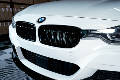 BMW F30 F31, M-look glossy black kidneys