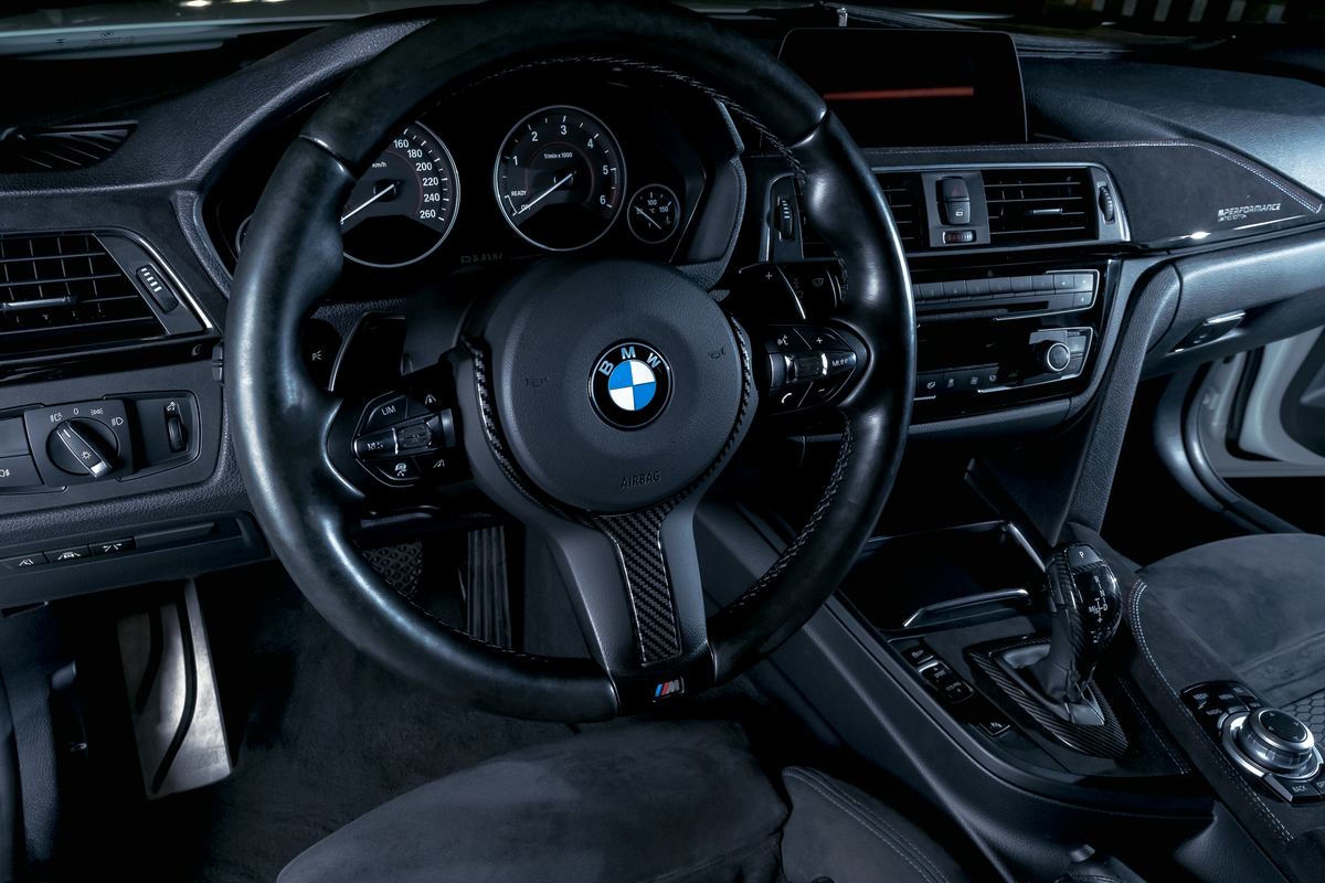 BMW F-series carbon look steering wheel cover M-sport