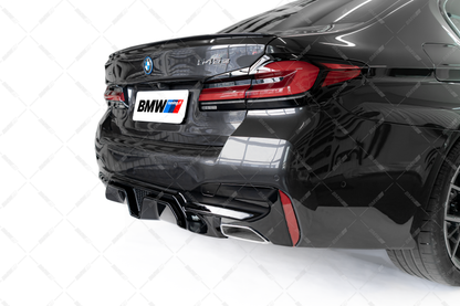 BMW G30 G31, M5 CS rear bumper diffuser glossy black