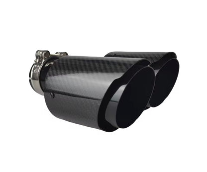 BMW yleismalliset hiilikuitu
putkenpäät 2+2 liitos 63,5mm ulostulo
2x89mm