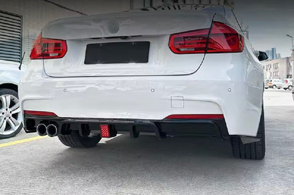 BMW F30 F31 Diffuser + splitters, with brake light glossy black
