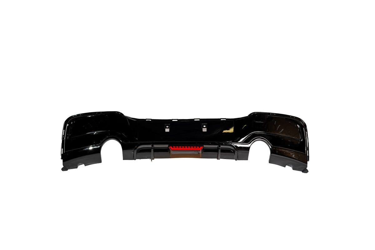 BMW F20 F21 M-performance rear bumper diffuser with brake light glossy black