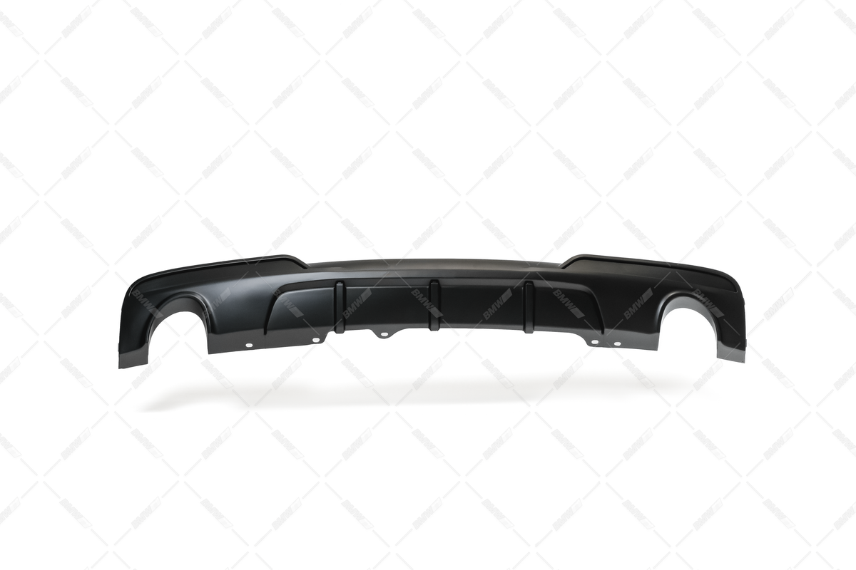 Bmw F10 F11 Matta musta M-performance look diffusori tuplaulostuloilla
