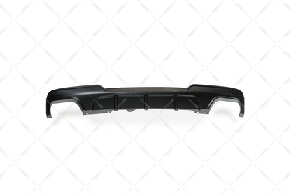 BMW F10 / F11, M-Performance look diffusori matta musta 2+2 ulostuloilla