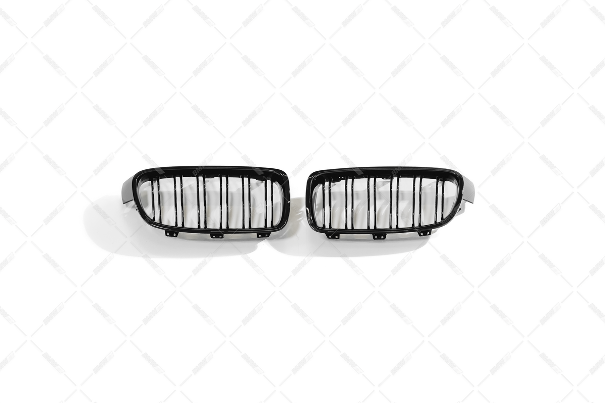 BMW F30 F31, M-look glossy black kidneys