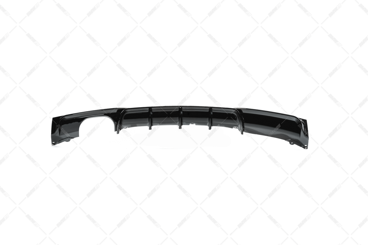 BMW F30 F31 M-Performance diffuser for M-Sport rear bumper, glossy black 
