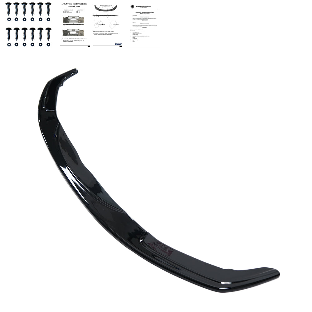 BMW F10 F11 Etulippa ABE TÜV -hyväksytty V1, Kiiltävän Musta