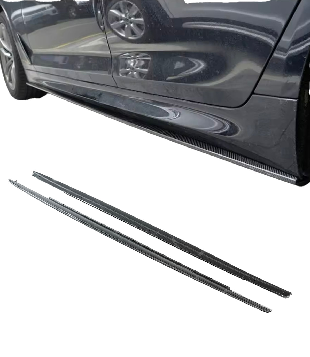 BMW G30 G31 M-Performance sivuhelmojen lisäosat carbon look