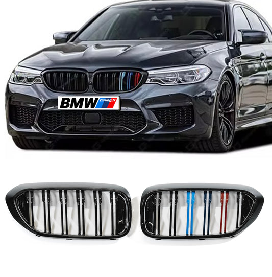 BMW G30 G31, M-look glossy black M-color kidneys